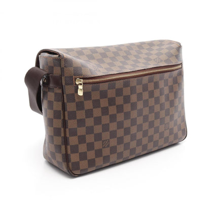 Louis Vuitton Mervil Damier Ebene Shoulder Bag Coated Canvas Leather