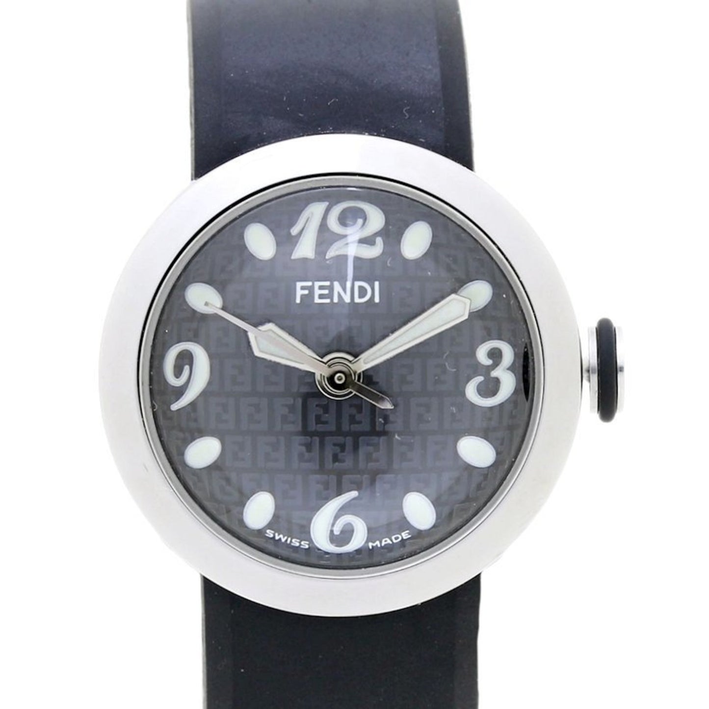 Fendi Boosra F802211 8010L Stainless Steel X Rubber Black