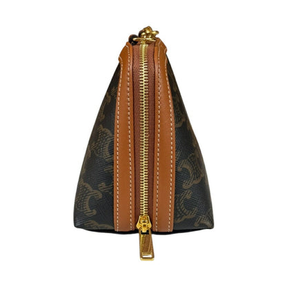 Celine Triomphe Shoulder Bag Coated Canvas 10E382Cbx.04Lu Brown