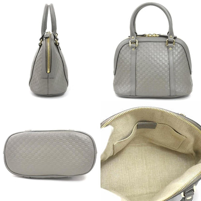 Gucci Micro Guccissima Leather Handbag Shoulder Bag In Gray And Gold