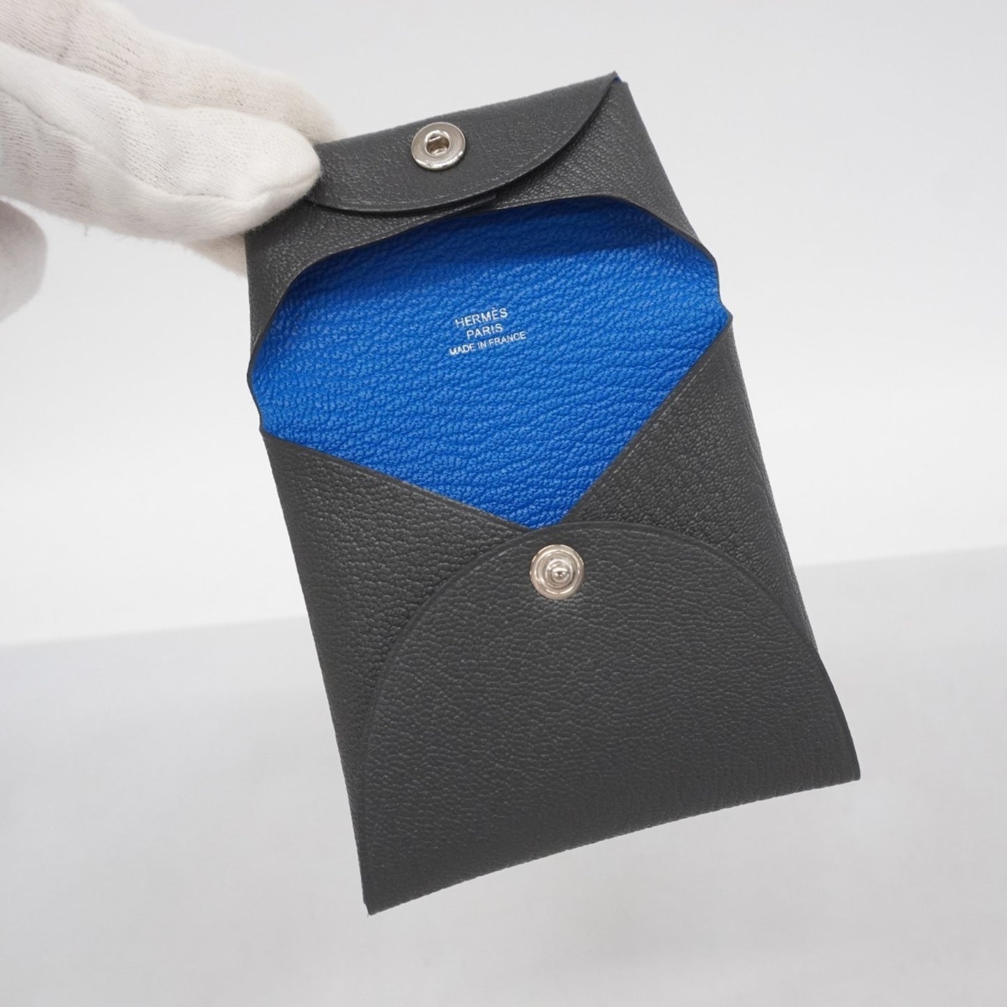 Hermes Herms Bastia Verso Evercolor Ardoise Blue Ido Wallets