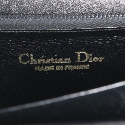 Christian Dior Leather Tote Handbag Black