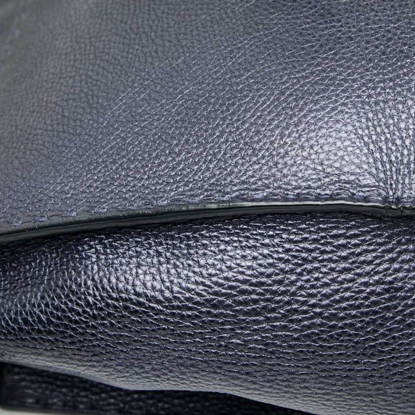 Fendi Selleria Peekaboo Fit Bugseye Monster Business Bag Shoulder 2-Way Navy Leather