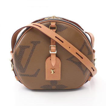 Louis Vuitton Boite Chapeau Souple Shoulder Bag Coated Canvas Leather Monogram Giant Reverse