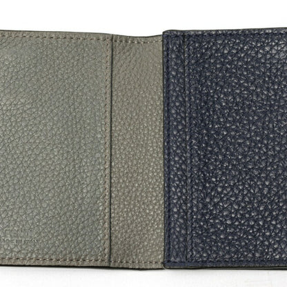 Fendi Card Case Business Holder 7M0222 Selleria Leather Navy Gray E-158610