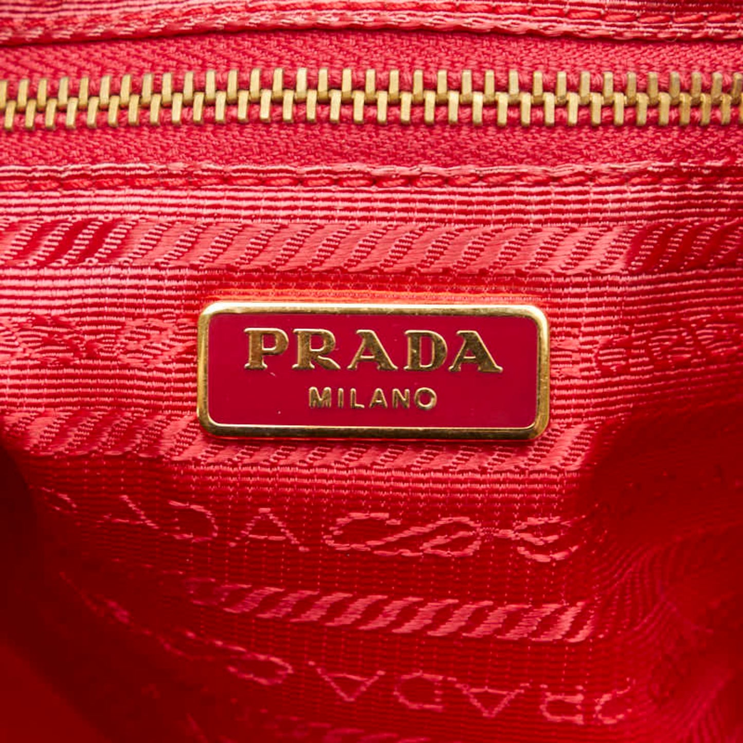 Prada Triangle Logo Plate Pouch Pink Nylon