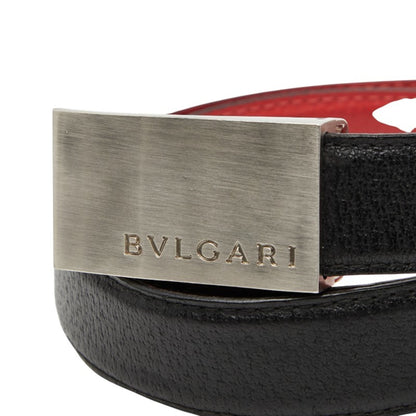 Bvlgari Belt Size: 110 44 Black Red Leather