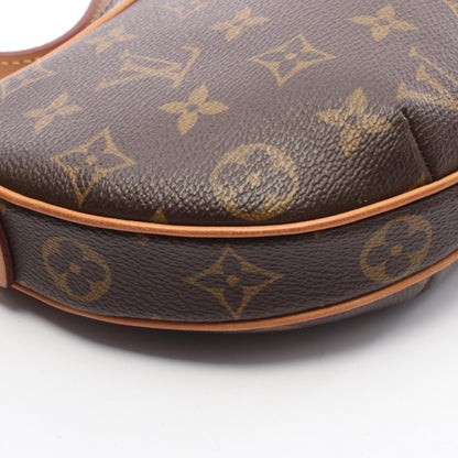 Louis Vuitton Pochette Croissant Shoulder Bag In Coated Canvas And Leather With Monogram Design