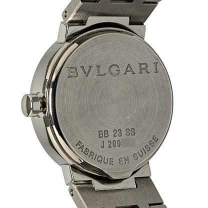 Bvlgari Watch Bb23Ss Quartz Black Dial Stainless Steel