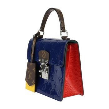 Louis Vuitton Spring Street Pm Handbag M90514 Monogram Vernis Canvas Epi Blue Indien Shoulder Bag