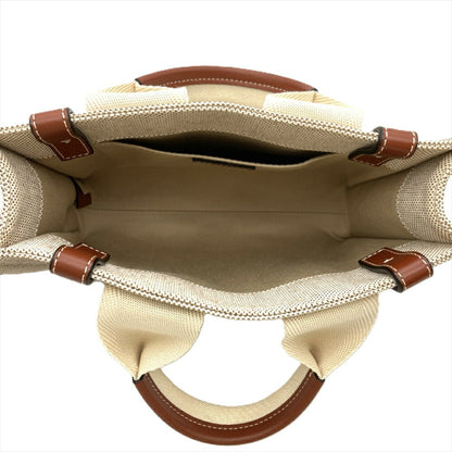 Chlo Chloe Woody Small Tote Bag Cotton Leather 04217565 Brown