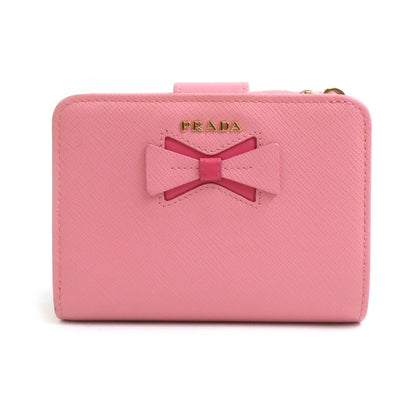 Prada Bi-Fold Wallet Leather Pink