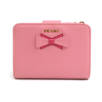Prada Bi-Fold Wallet Leather Pink