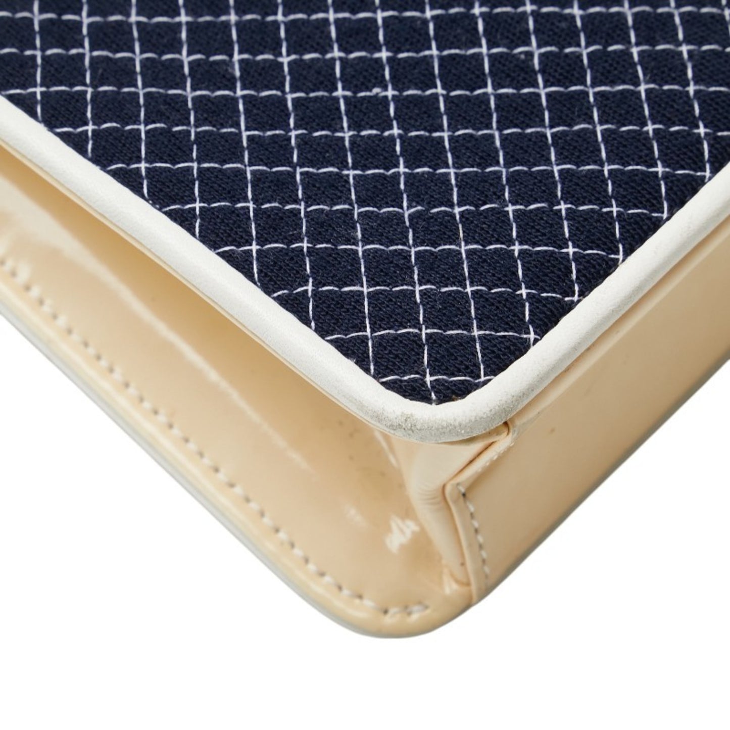 Chanel Coco Mark Quilted Chain Mini Shoulder Bag In Navy