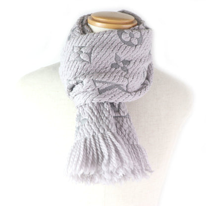 Louis Vuitton M74742 Echarpe Logomania Wool And Silk Monogram Fringe Scarf