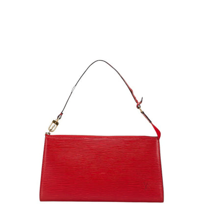 Louis Vuitton Epi Pochette Accessory Pouch Handbag M52947 Castilian Red Leather
