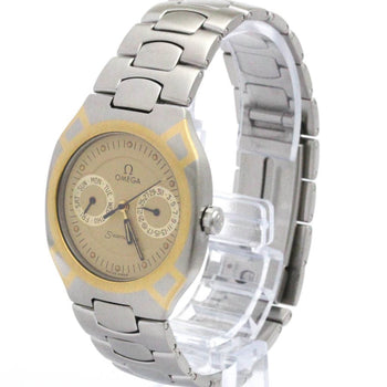 Omega Seamaster Polaris Day Date 18K Gold Steel Watch 396.1022 Polished