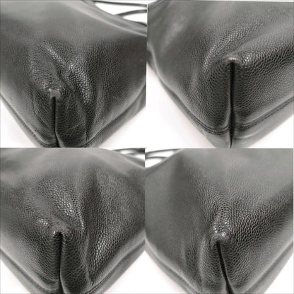 Chanel Caviar Skin Tote In Black