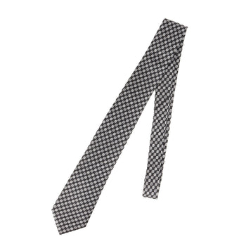 Hermes H Dot Silk Tie 5784 Ha Black