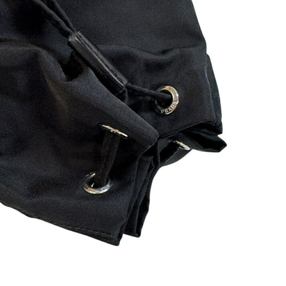 Prada 1Na369 Handbag Triangle Plate Pouch Black