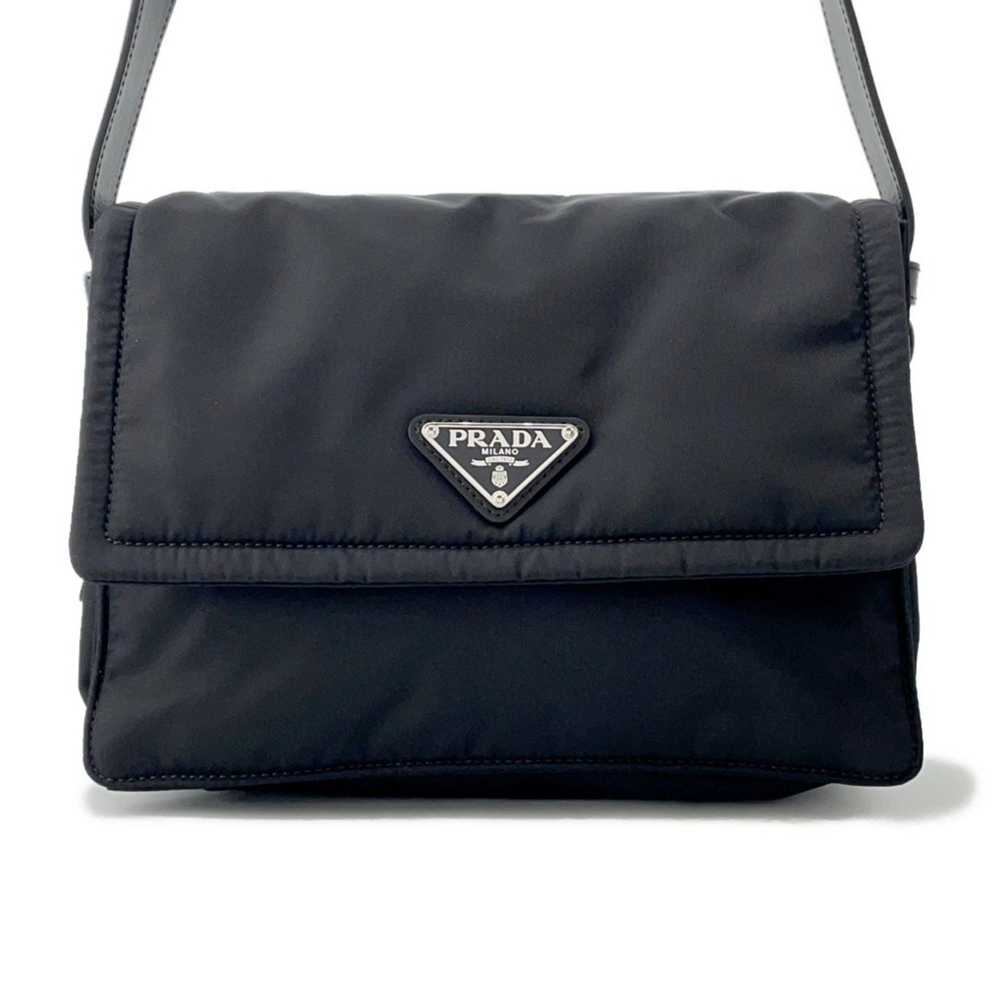 Prada Padded Shoulder Bag In Re-Nylon And Leather