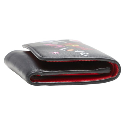 Christian Louboutin Script Mini Rubi Gaga Tri-Fold Wallet In Black