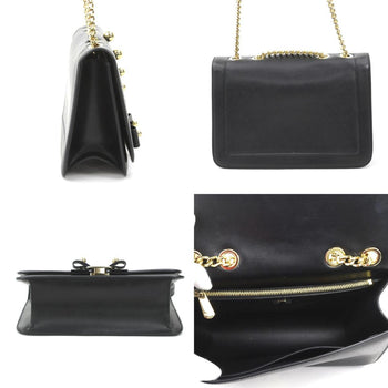Salvatore Ferragamo Shoulder Bag Vara Ribbon Leather Black