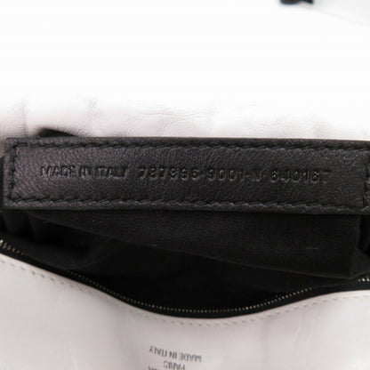 Like New Balenciaga Monaco Handbag In White Leather
