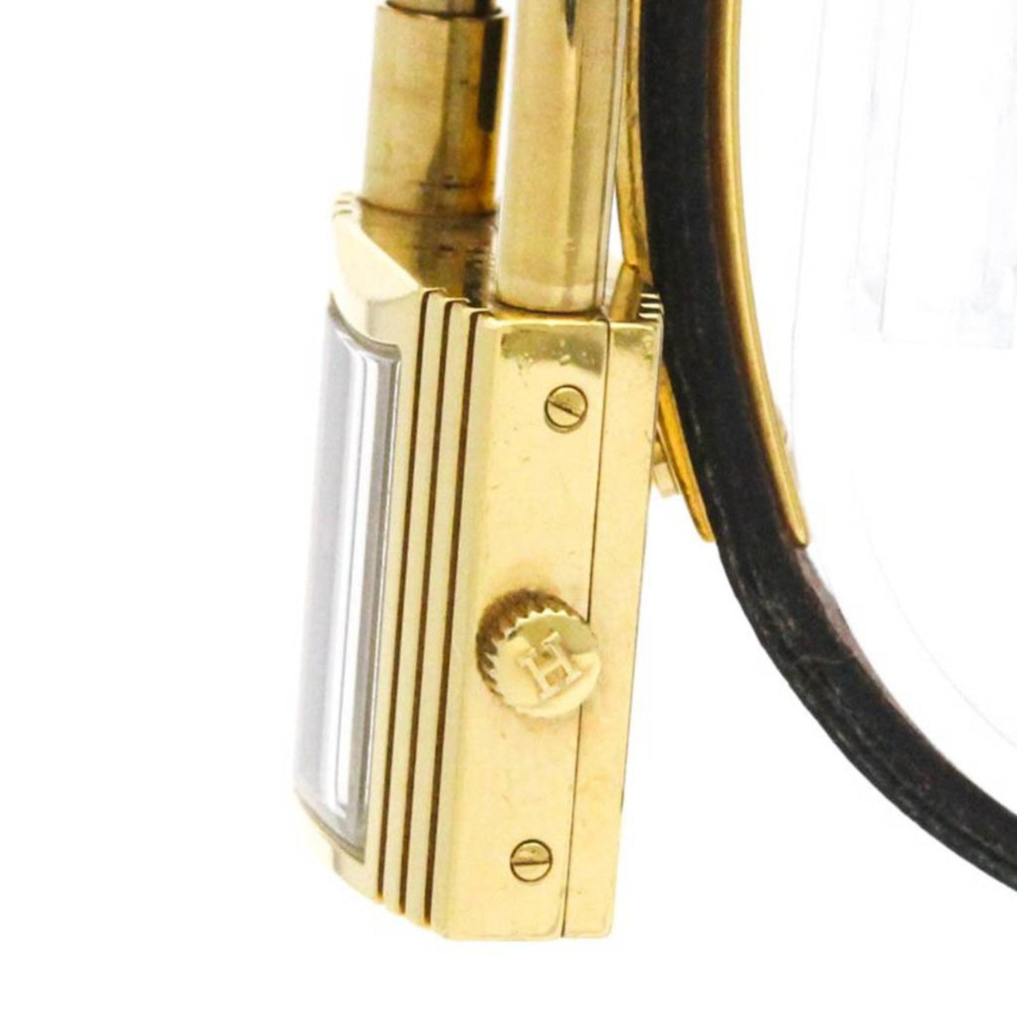 Hermes Kelly Watch Gold Plated Leather Quartz