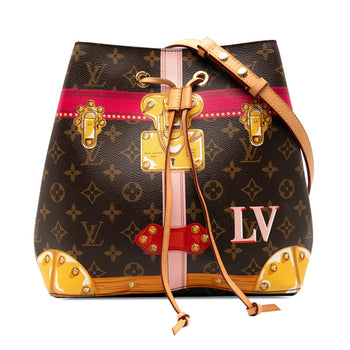 Louis Vuitton Monogram Neonoe Summer Trunk Shoulder Bag M40649 Brown Multicolor Leather