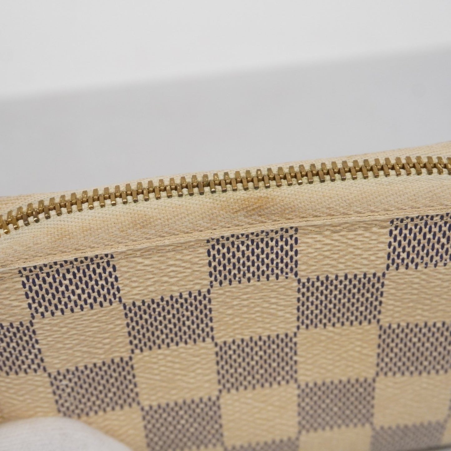 Louis Vuitton Damier Azur Zippy Coin Purse N63069 White