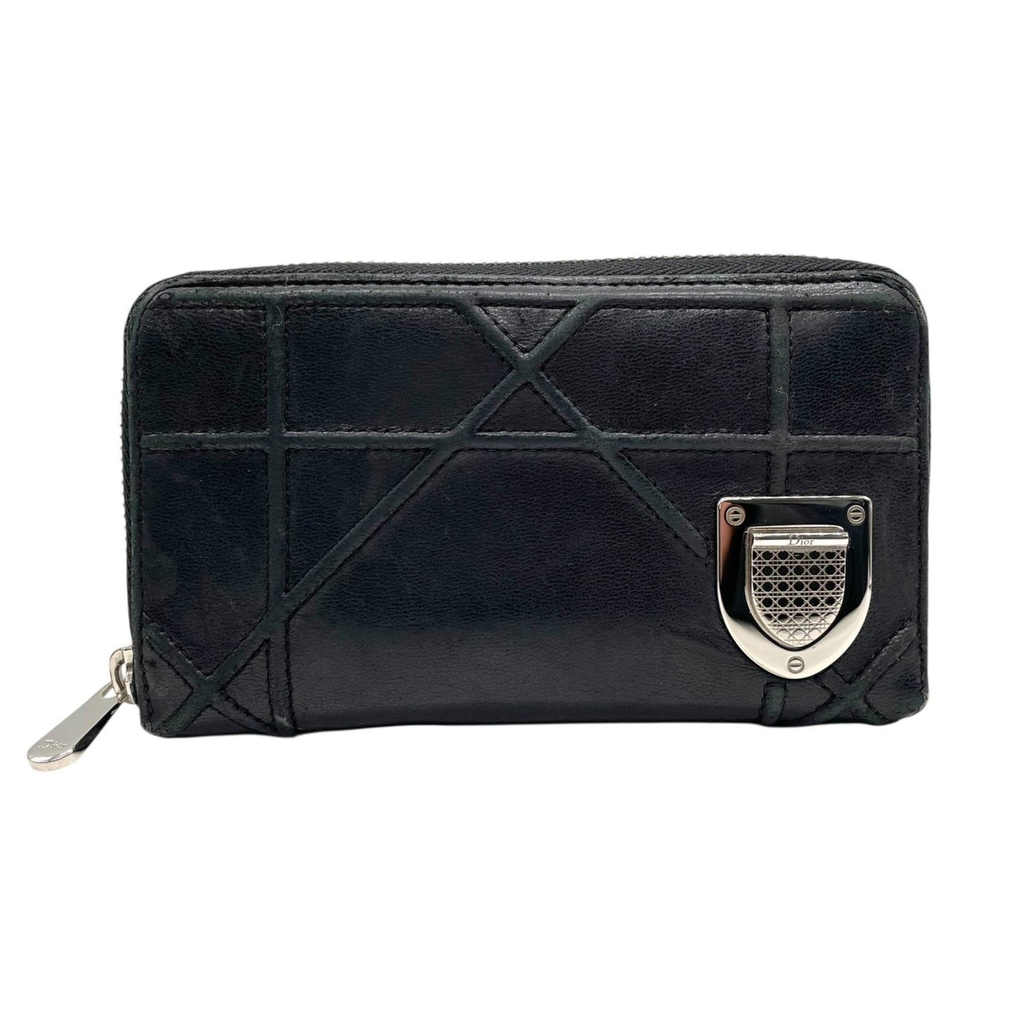 Christian Dior Diorama Long Wallet With Round Zipper