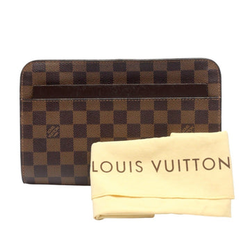 Louis Vuitton Damier Ebene Saint Canvas Second Bag/Clutch Bag N51993 Brown