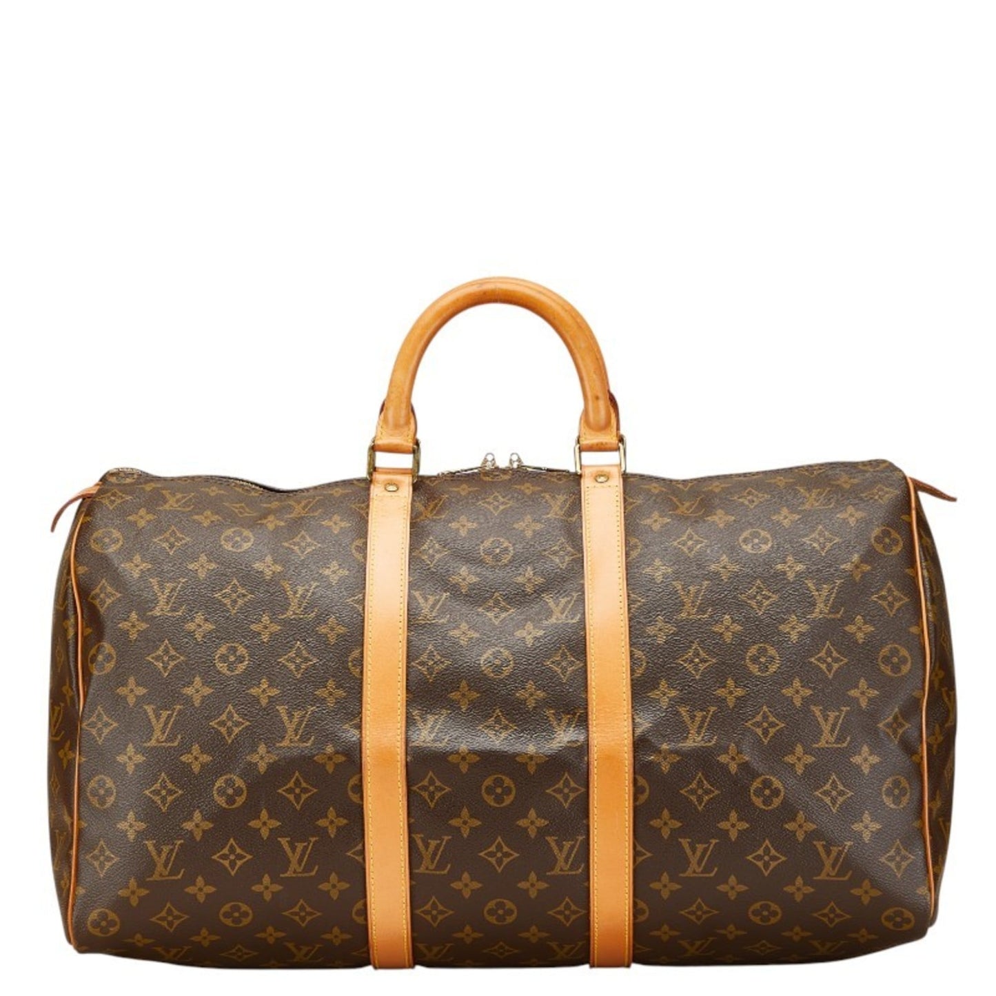 Louis Vuitton Monogram Keepall 50 Boston Bag/Travel Bag M41426 Brown Leather