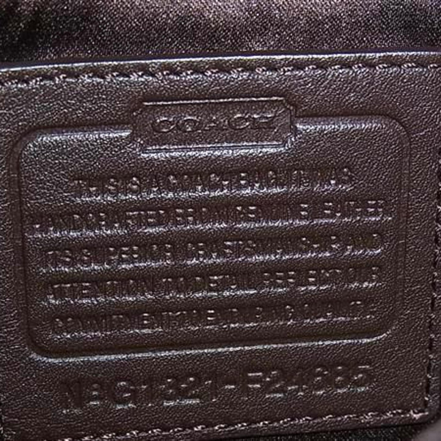 Coach Shoulder Bag F24685 Brown Leather