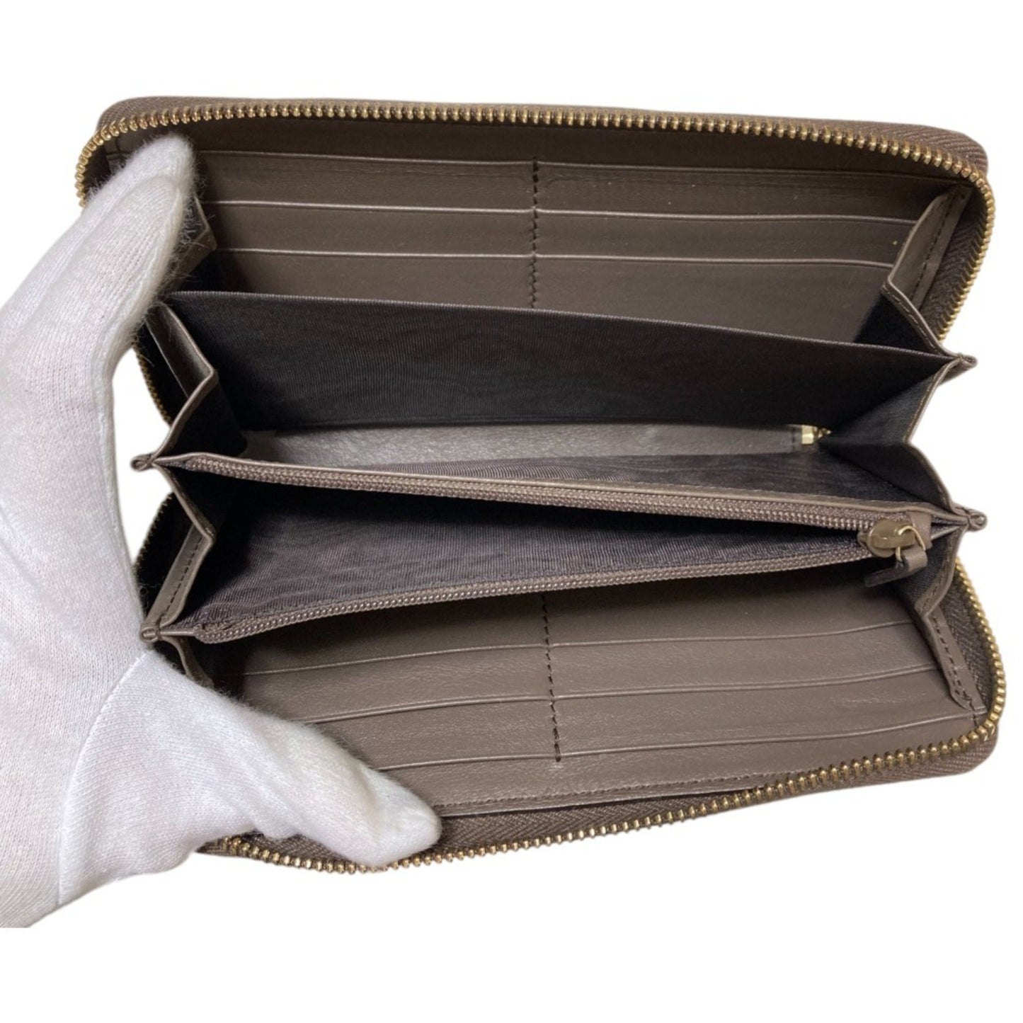 Gucci Soho Interlocking G Leather Long Wallet 308004 Greige