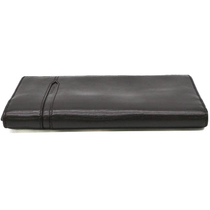 Bvlgari Bulgari Octo Bi-Fold Long Wallet Leather Brown Coin Purse 36966