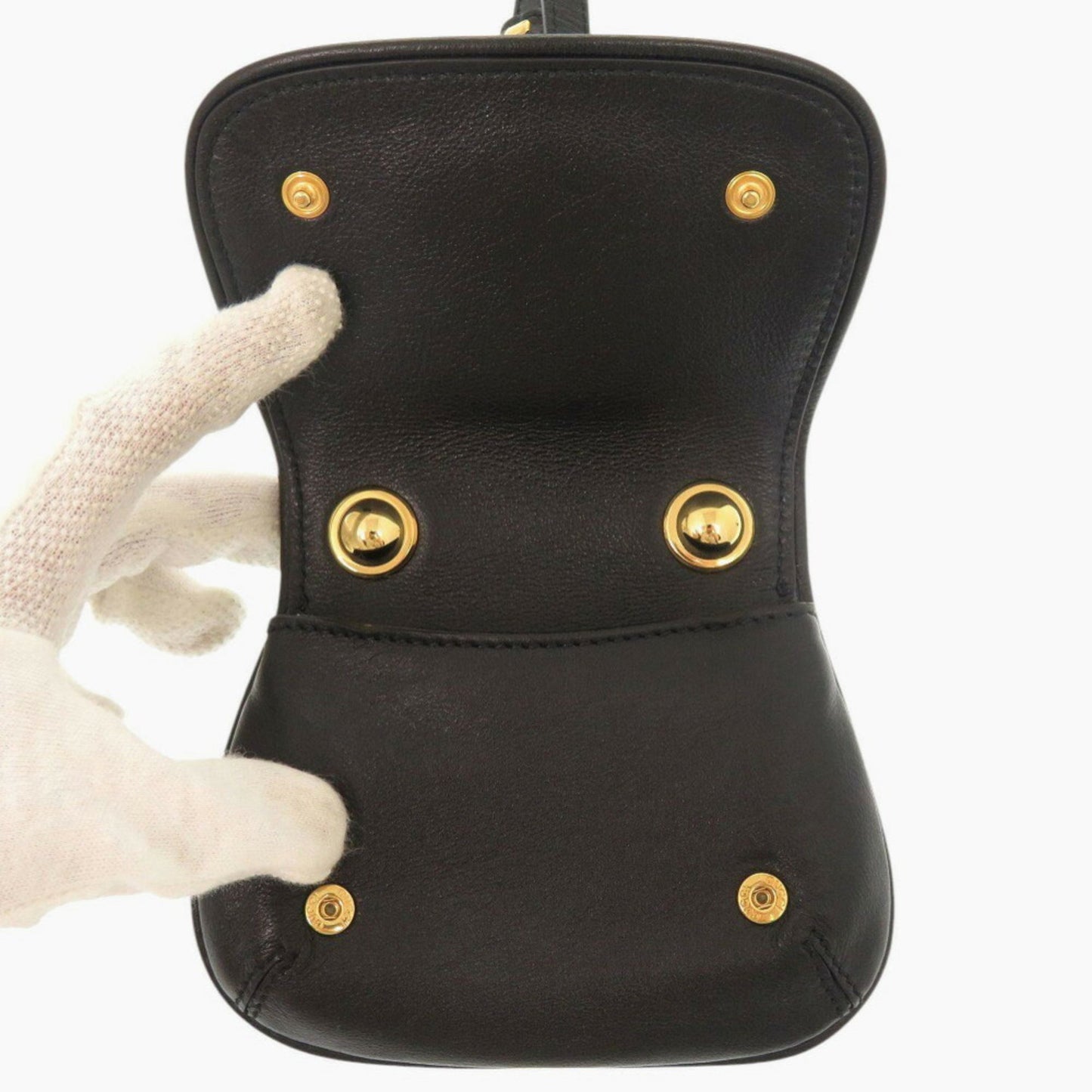 Like New Gucci Blondie 698635 Leather Black Shoulder Bag Pouch 1336Gucci