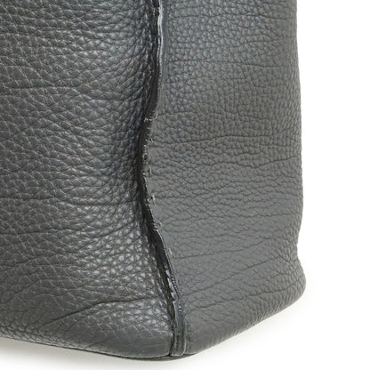Fendi Selleria Anna Small Handbag/Shoulder Bag In Dark Grey Leather