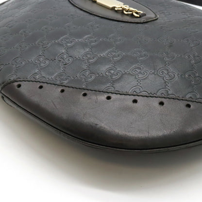 Gucci Guccissima Shoulder Bag Leather Black 145991