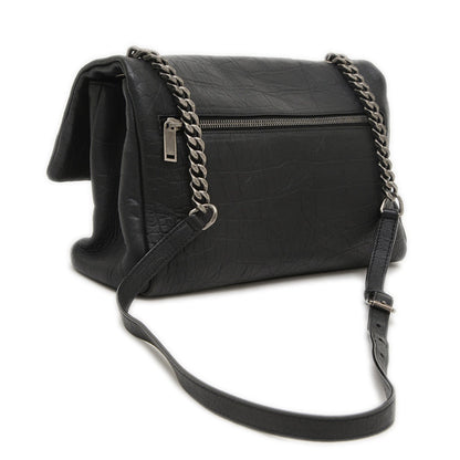 Saint Laurent Paris West Hollywood Shoulder Bag Leather Black Silver Hardware 620663 Bp
