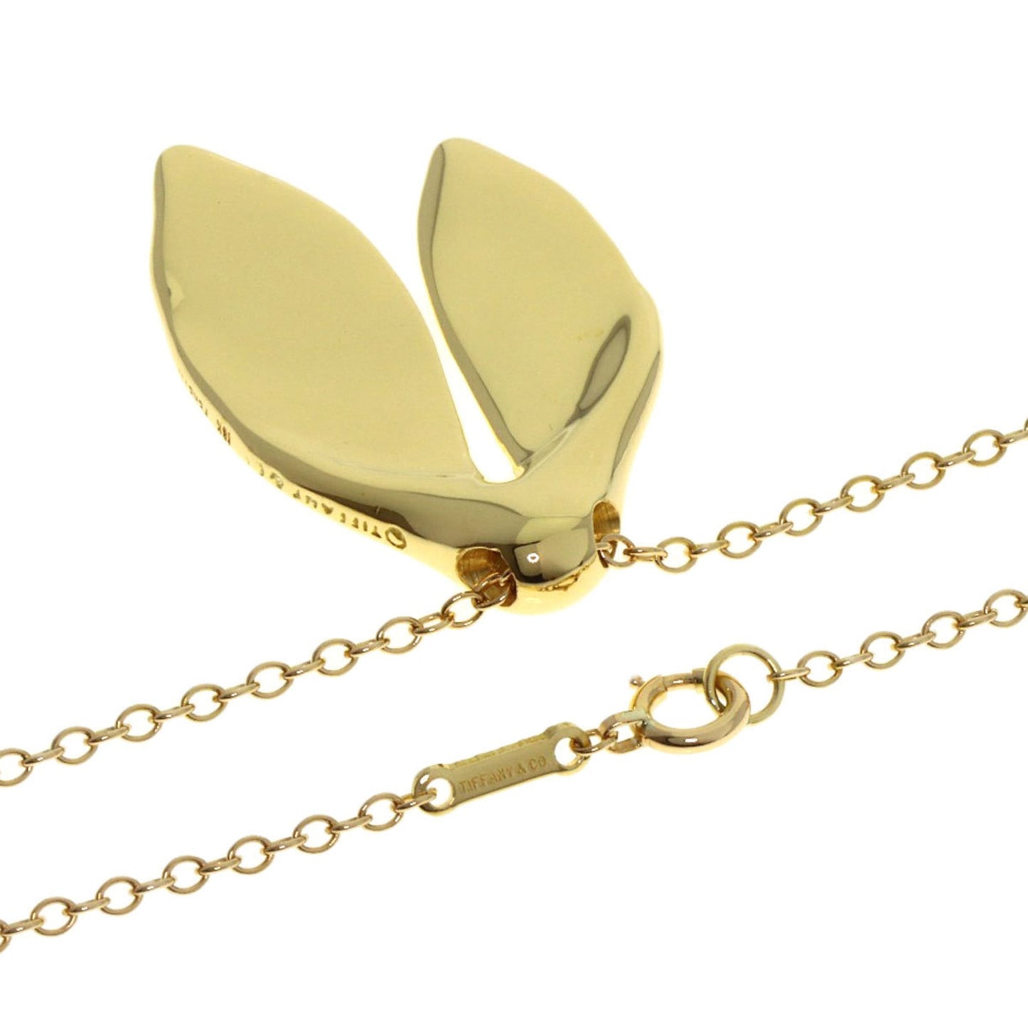 Tiffany & Co. Whale Tail Necklace In 18K Yellow Gold