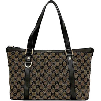 Gucci Tote Bag F-22929 Brown Dark 272399 Canvas Leather 498879 Gucci Gg