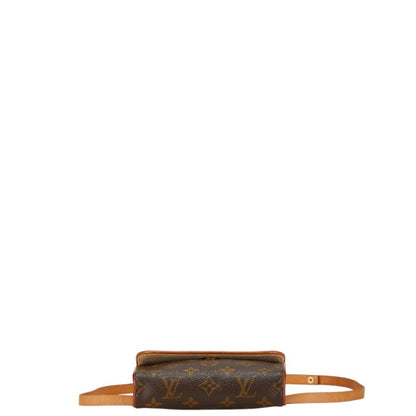 Louis Vuitton Monogram Pochette Florentine Body Bag Waist Shoulder M51855 Brown Pvc Leather