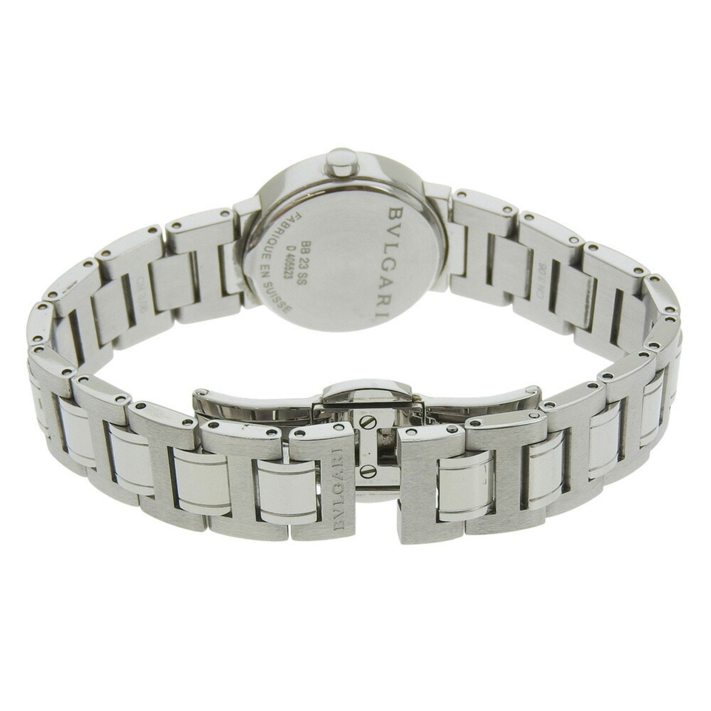 Bvlgari Watch Bb23Ss Stainless Steel Quartz Analog Display White Dial