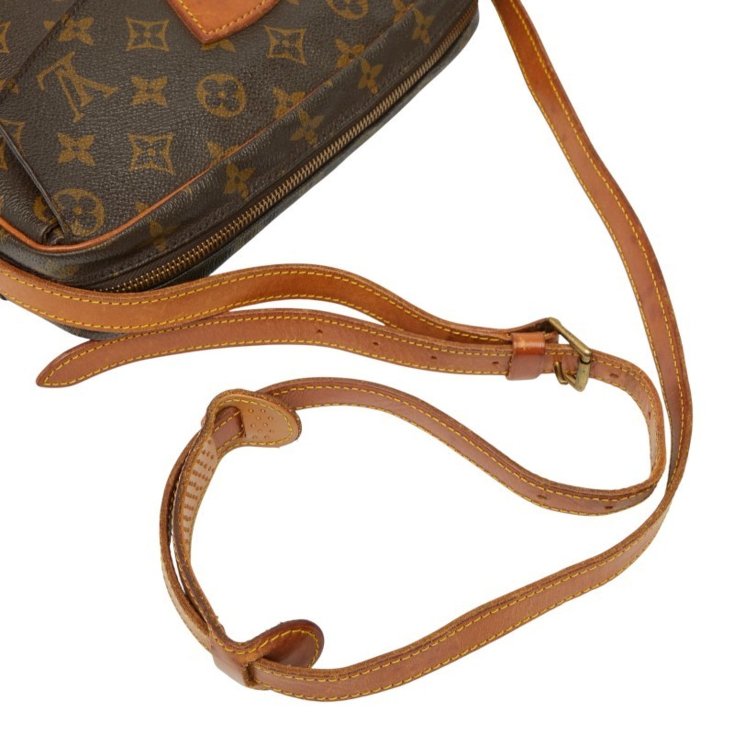 Louis Vuitton Monogram Jeune Fille Mm Crossbody Shoulder Bag M51226 Brown Leather