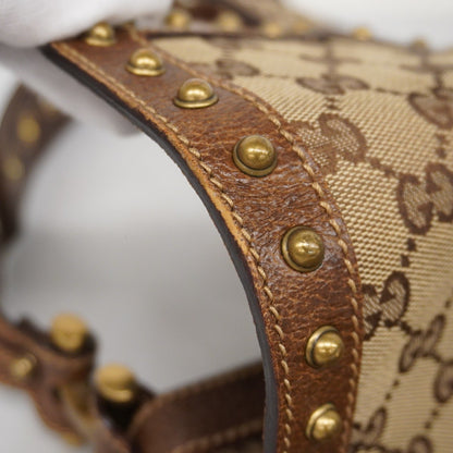 Gucci Gg Canvas Sherry Line Shoulder Bag 144010 Brown