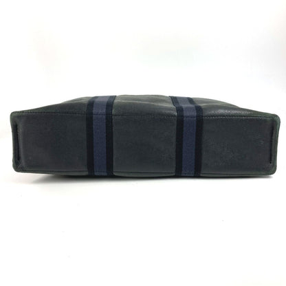 Hermes Herms Half Leather Foule Mm Tote Bag Handbag Canvas