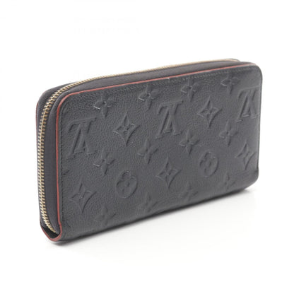 Louis Vuitton Zippy Wallet Monogram Empreinte Marine Rouge Round Long Leather
