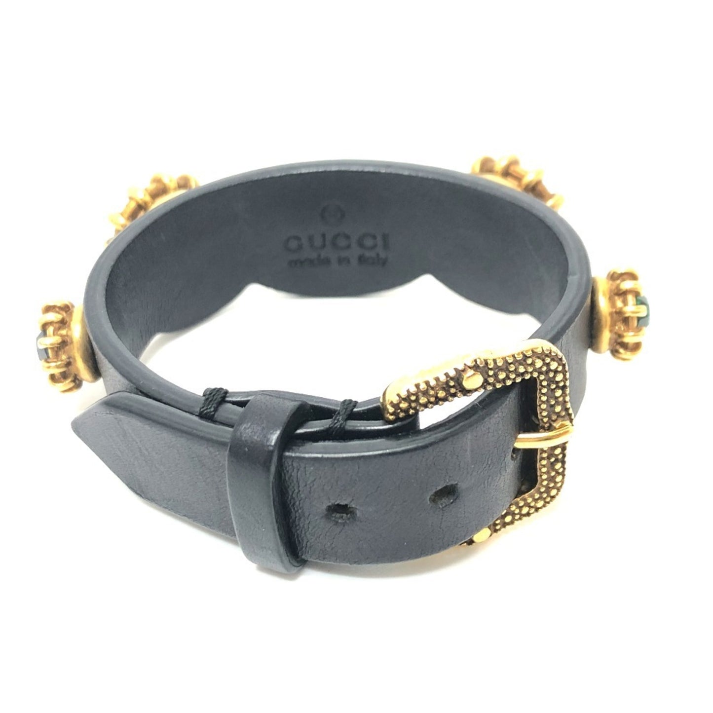 Gucci Tiger Head Leather Bracelet